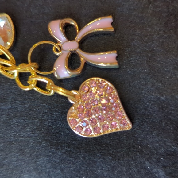 Bag Charm Keychain With Rhinestones - Picture 2 of 3